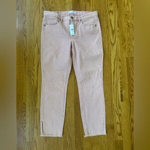LOFT Pink Ankle Cropped Pants